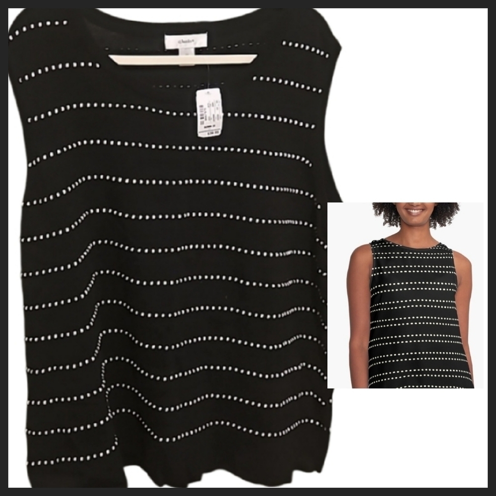 NEW! CBANKS Sleeveless Cotton Blend Knit Shell Top Vest 3X.